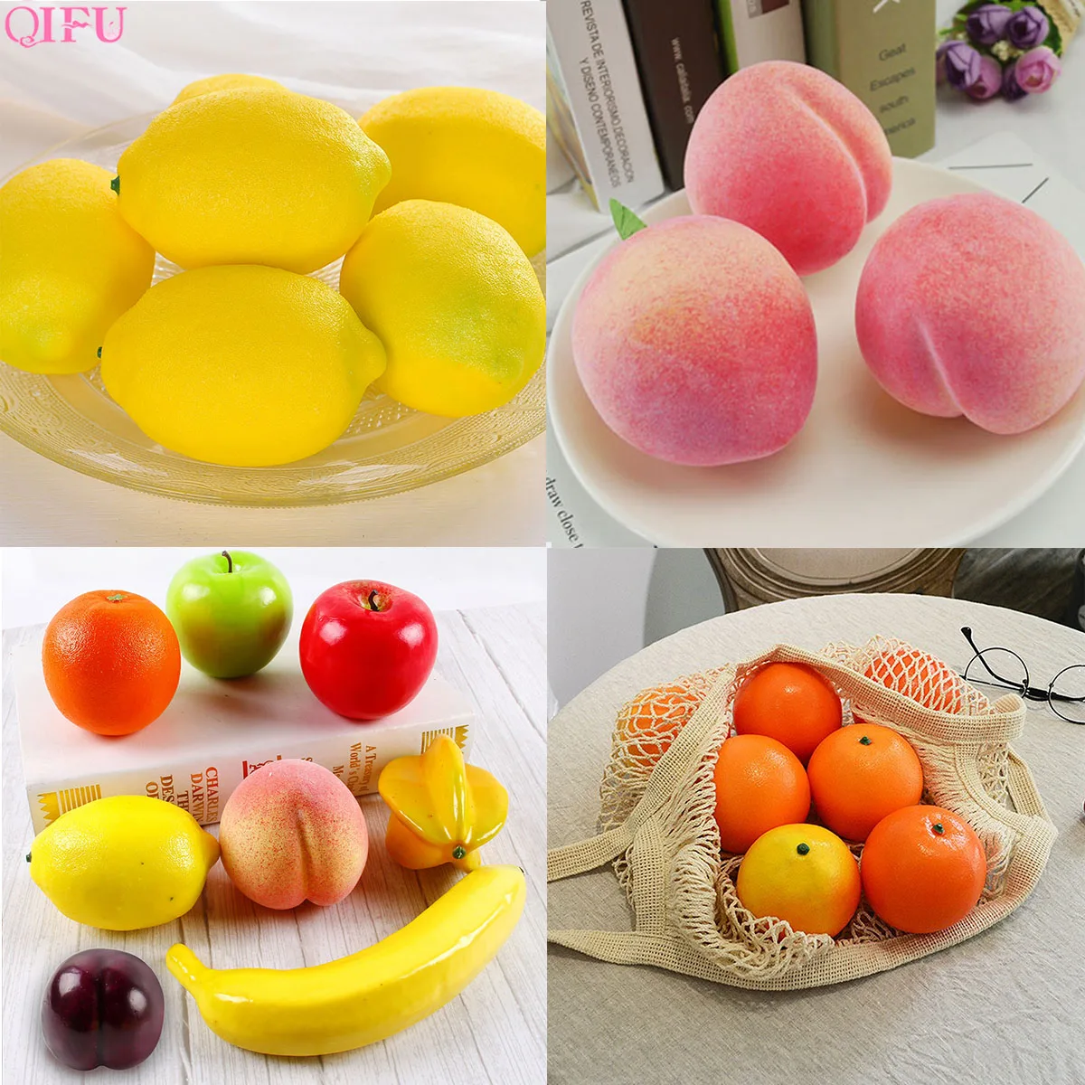 Искусственный фруктовый мини фрукт из пенопласта, декоративный не пластиковый фрукт, зеленое яблоко, слива, банан, игрушка, персик, лимон, карамбола, дешево