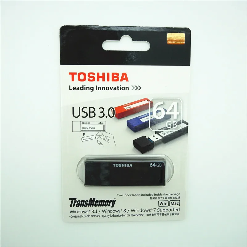 Toshiba USB флэш диск 3.0 100 МБ/с. 32 ГБ 64 16 мини ручка Drive Крошечный Pendrive memory Stick устройства