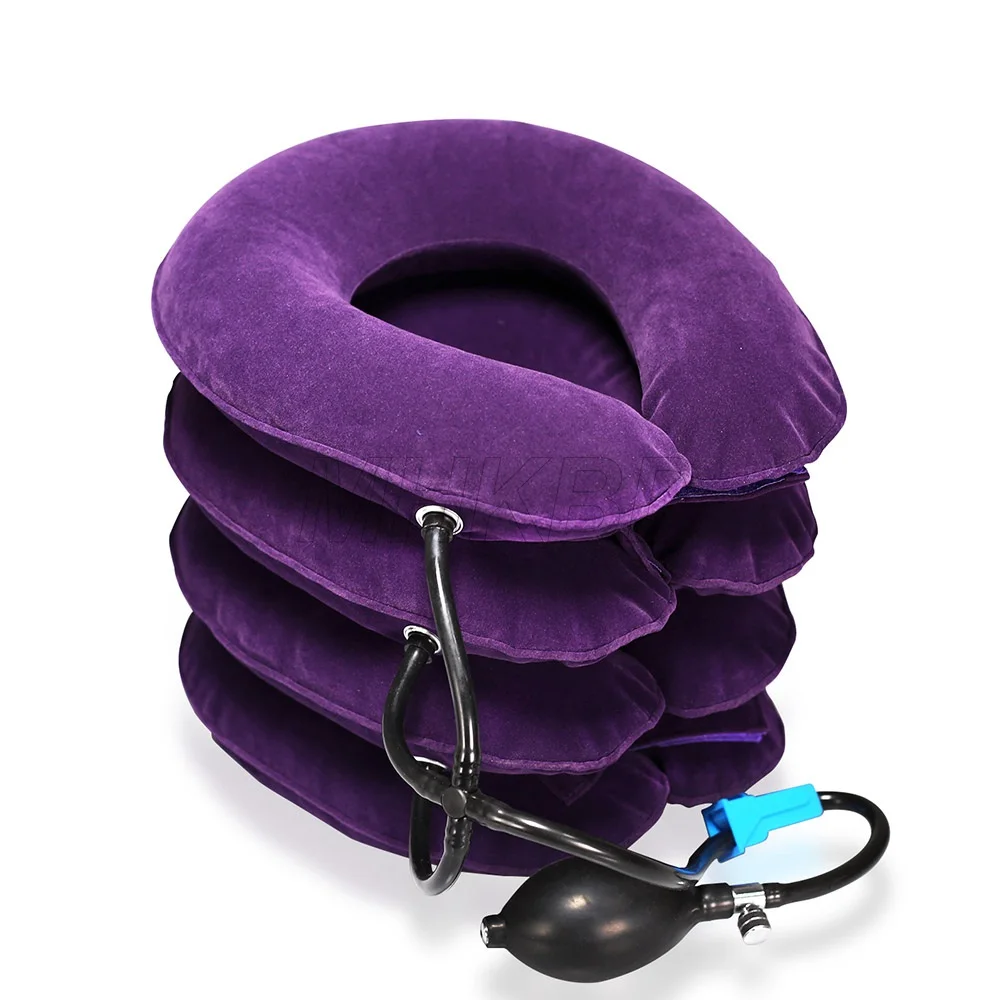 Inflatable Neck Traction Collar 4 Layers Cervical Traction Device Air Neck Shoulder Supports Relief Pain Pillow