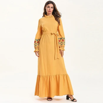 

Plus Size Women Kaftan Abaya Dubai Arab Turkey Islamic Muslim Hijab Dress Caftan Ramadan Elbise Robe Abayas For Women Clothing