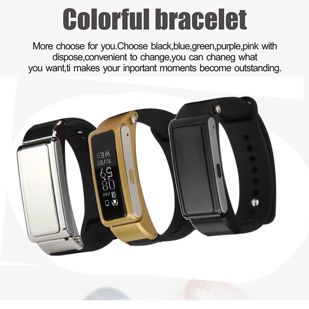 

Smart Bracelet Watch Wireless Bluetooth Headphone Headset Talk Band Health MonitoringrTracking/Alarm Wristband#20