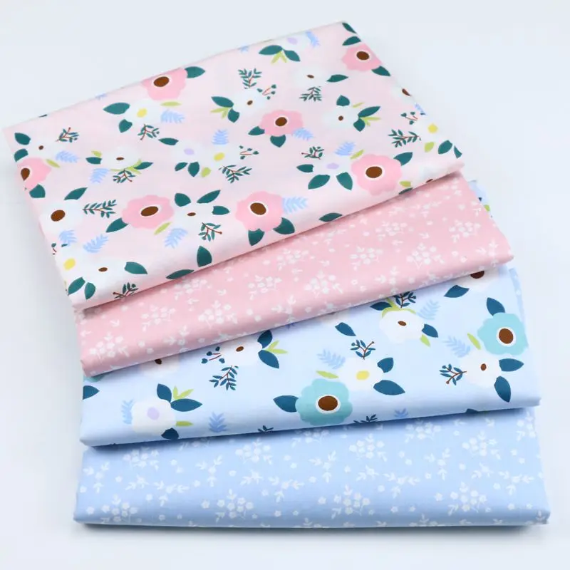 

Twill 100% Cotton Fabric Flower DIY Patchwork Quilting Sewing Craft Pillows Baby Dress Bedding Decoration Teido Tissus Clothes