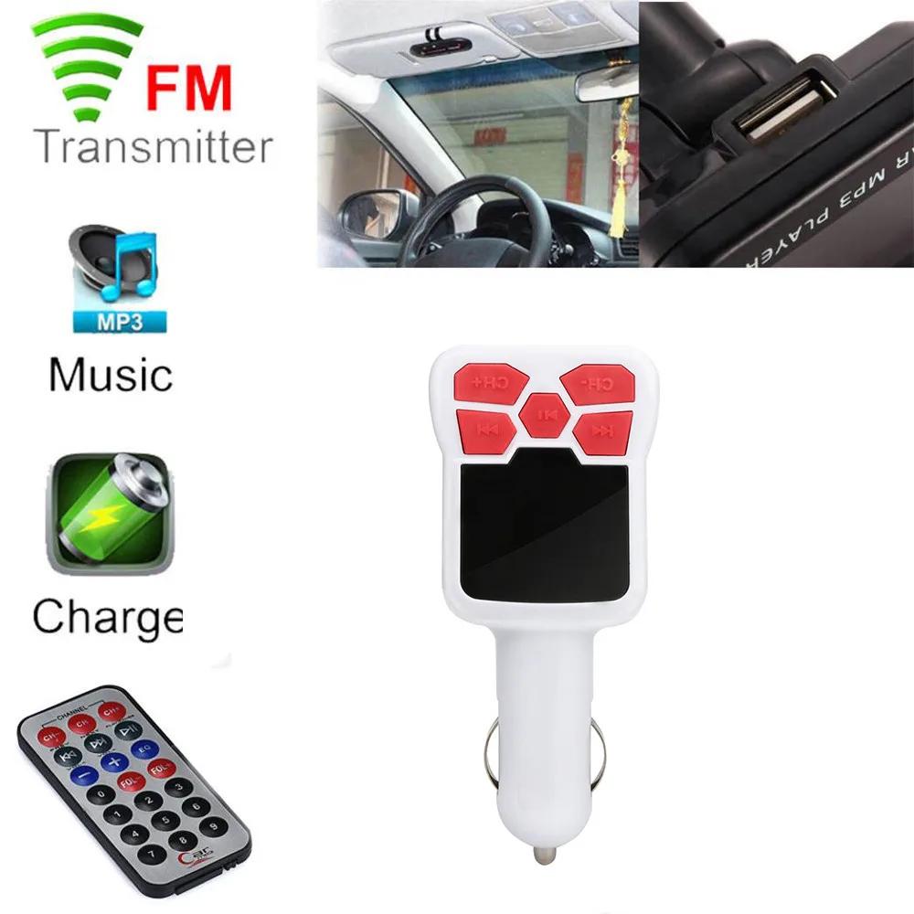 Автомобильный MP3-плеер 87,5 МГц-108,0 МГц lcd Автомобильный Mp3 MP4 плеер беспроводной fm-передатчик модулятор SD/MMC карта с дистанционным управлением APR04
