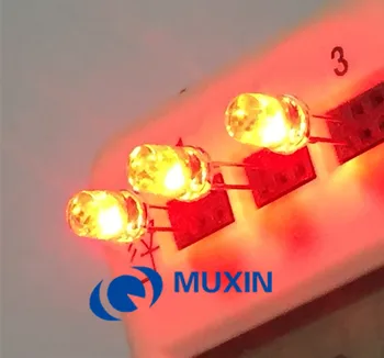 

wholesale 100 pcs 5mm Round Red Super bright emitting diode LED Light 5000MCD free shipping