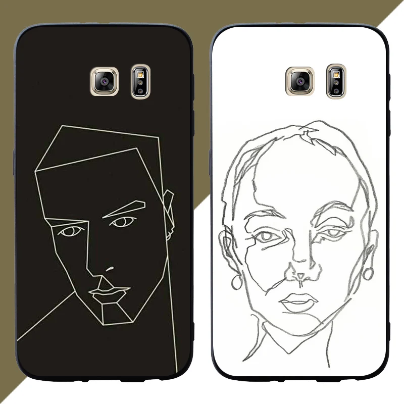 

Abstract painting Phone Cases Cover For Samsung Galaxy S10 e S9 S8 S7 S6 Edge Plus Soft case