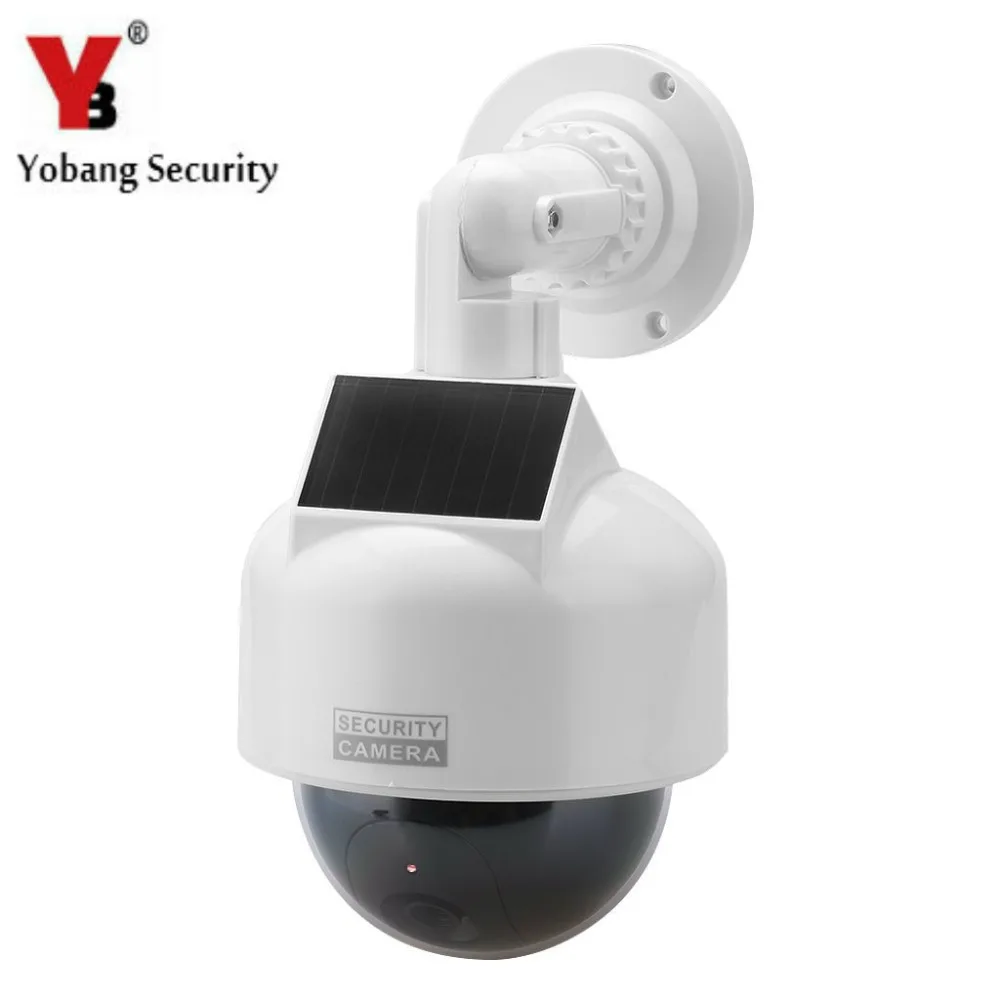 YobangSecurity CCTV Dome Dummy камера IP наружная Домашняя безопасность поддельная Солнечная