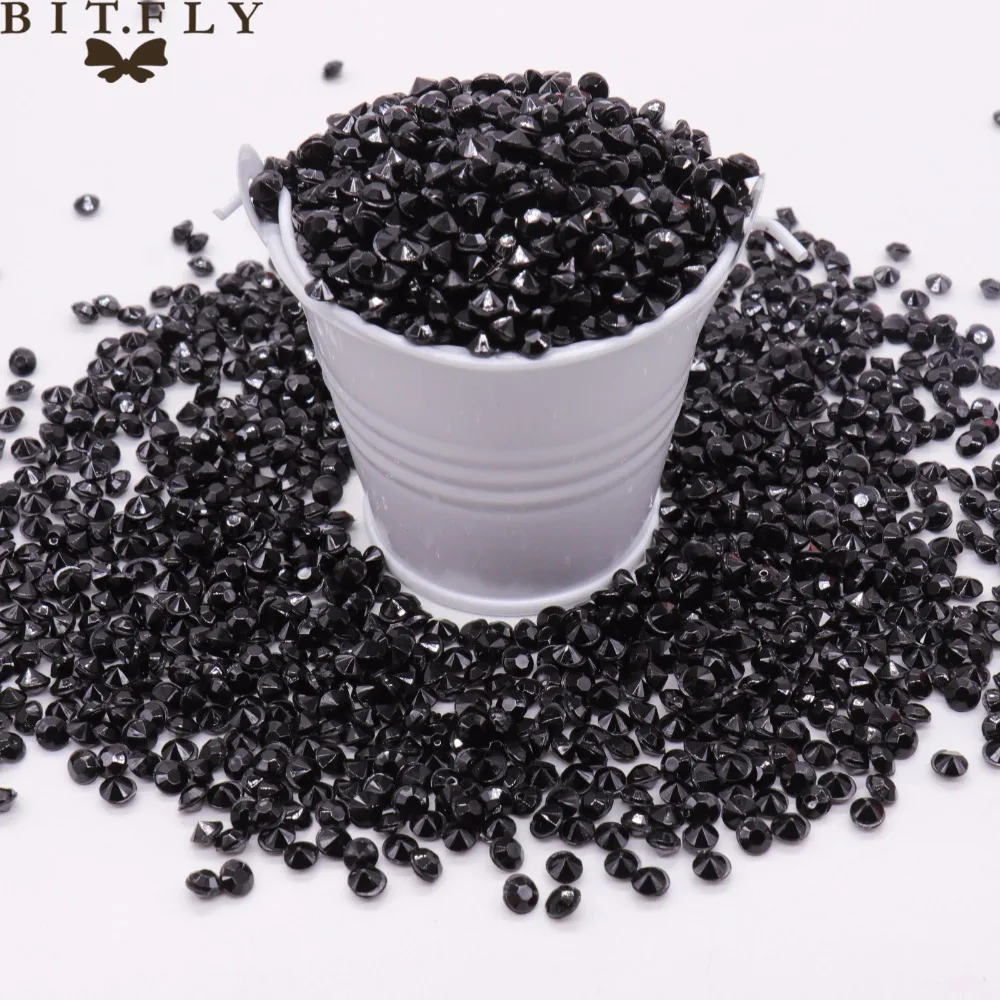

2000pcs/bag 4.2mm 1/3 Carat Size AB/Silver Diamond Confetti Wedding Party Table Scatter Decoration B-Grade Party Favor free ship