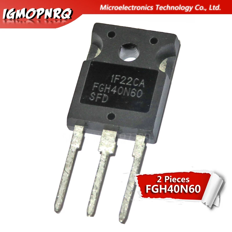 ТРАНЗИСТОР IGBT FGH40N60SFD FGH40N60 TO3P 40N60 600 в 40 А 2 шт.|Интегральные схемы| |