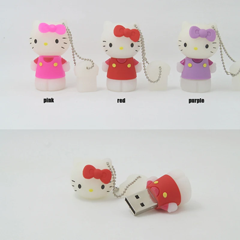 Милые USB флеш накопители Kitty Cat с мультипликационным принтом карта памяти милый
