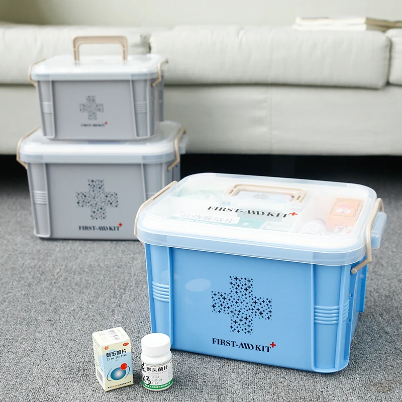 Medical Boxes First Aid Kit Box Plastic Container Multi layer Storage Organizer Medicine Box