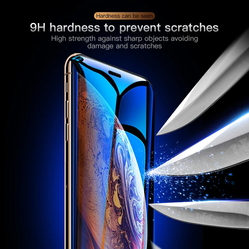 KUULAA Защитная пленка для экрана из закаленного стекла для iPhone XS Max XR X S R XSMAX Защитная пленка для iPhone X