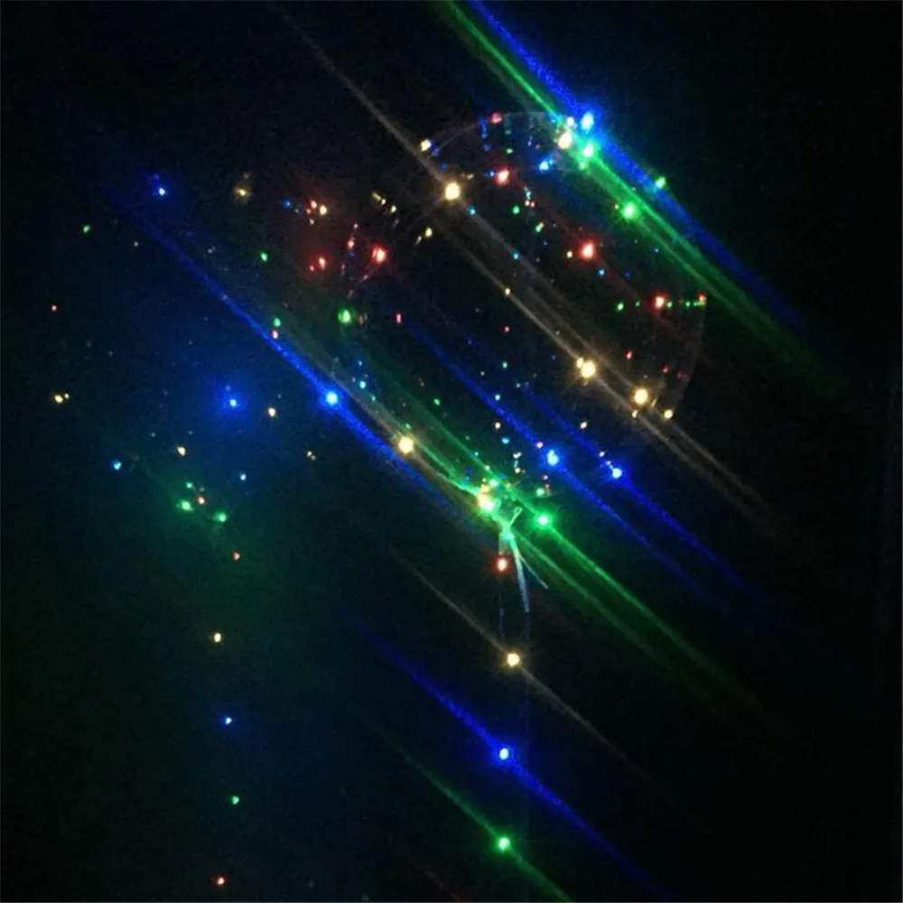 Christmas Party Balloons LED Lights Up BOBO Transparent Colorful Flash String Decorations City Wedding Home Cour