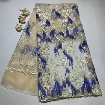 

2019 Latest French Laces Fabrics High Quality Tulle African Lace Fabric For Wedding Nigerian Tulle Lace Material For party(TS-2