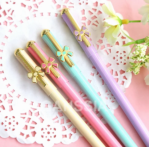 Kawaii металлическая серия гелевых ручек 1 шт./партия ручки конфетных цветов 0 5 мм
