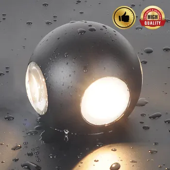 

AC85-265V Ball Shape Wall Lamp Outdoor Or Indoor COB Wall Light Waterproof IP65 Modern LED Light Cold/Warm White Room Decoration