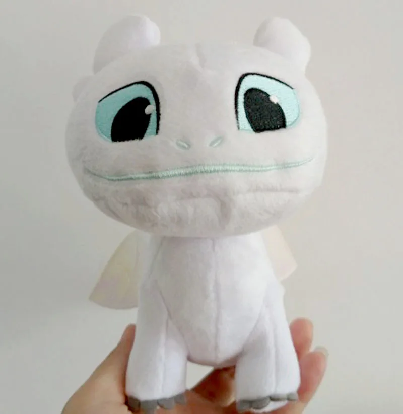 

Movie How to Train Your Dragon 3 Light Fury soft Stuffed Doll Toothless's girlfriend white dragon plush toy for children gift