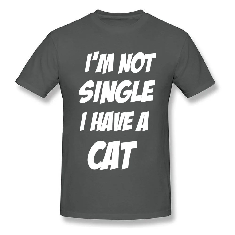 cosie Party T Shirt for Men All Cotton Summer Tops Shirts 3D Printed Sweatshirts Short Sleeve Family O Neck Wholesale IM NOT SINGLE I HAVE A CAT carbon