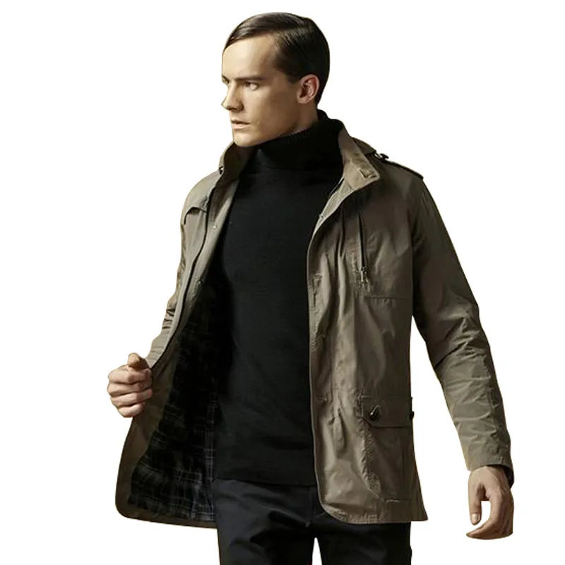 Men's autumn outerwear Jacket Casual Hooded jacket male European Men's