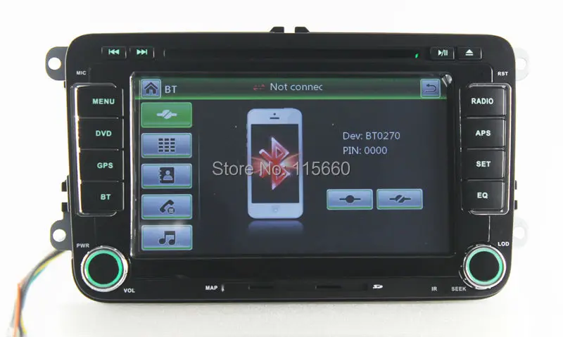 Car DVD for VW volkswagen Skoda with Green light 9