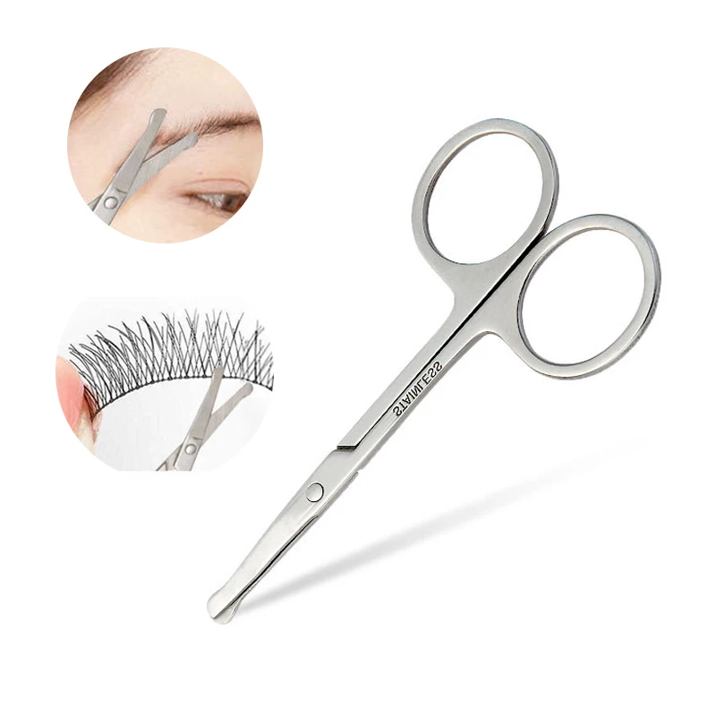 3Pcs Stainless Steel Eyebrow Scissor Trimming Tool Hair Cutter Eyelash