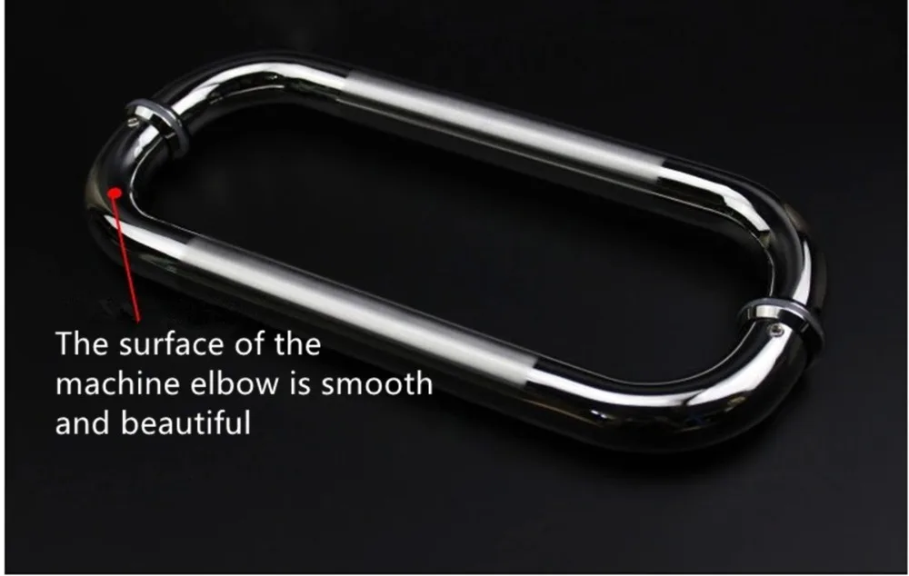 Душевая ручка из нержавеющей стали, одна пара, c-образная стеклянная дверная ручка для ванной комнаты, зеркальная обработка, отверстие 400 мм, диаметр 25 мм
