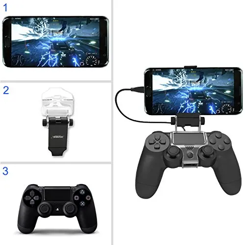 PS4 Slim Pro Controller Clip Bracket 5.7'' and below Smartphone Gaming Holder for PS4 Slim / Pro Wireless Dualshock Controller PS4 Slim Pro Controller Clip Bracket 5.7'' and below Smartphone Gaming Holder for PS4 Slim / Pro Wireless Dualshock Controller