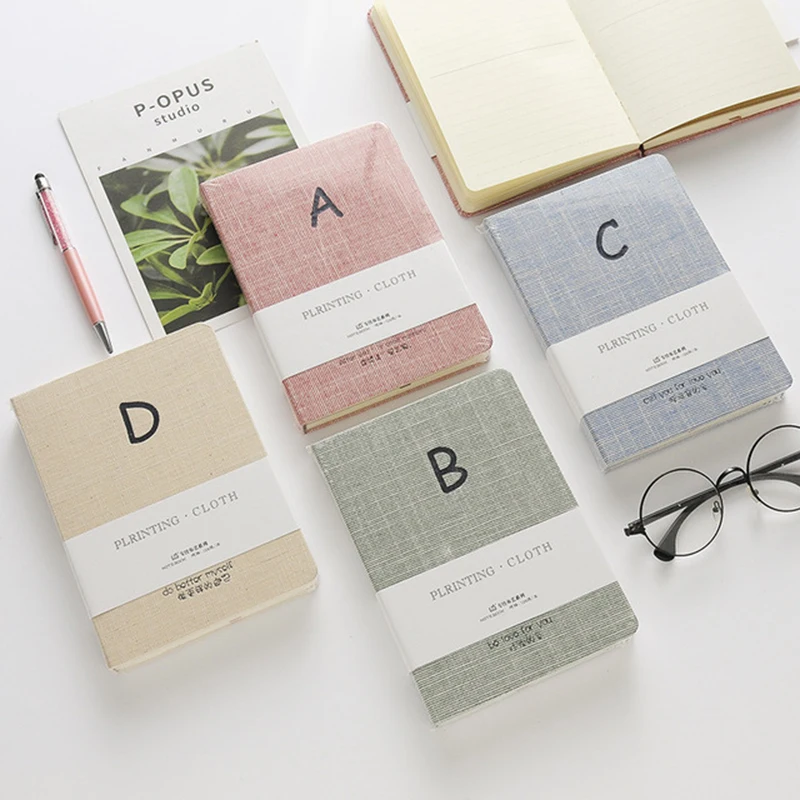 

Letter ABCD Notebook Creative Simple Diary Small Fresh Stationery Handbook Notepad
