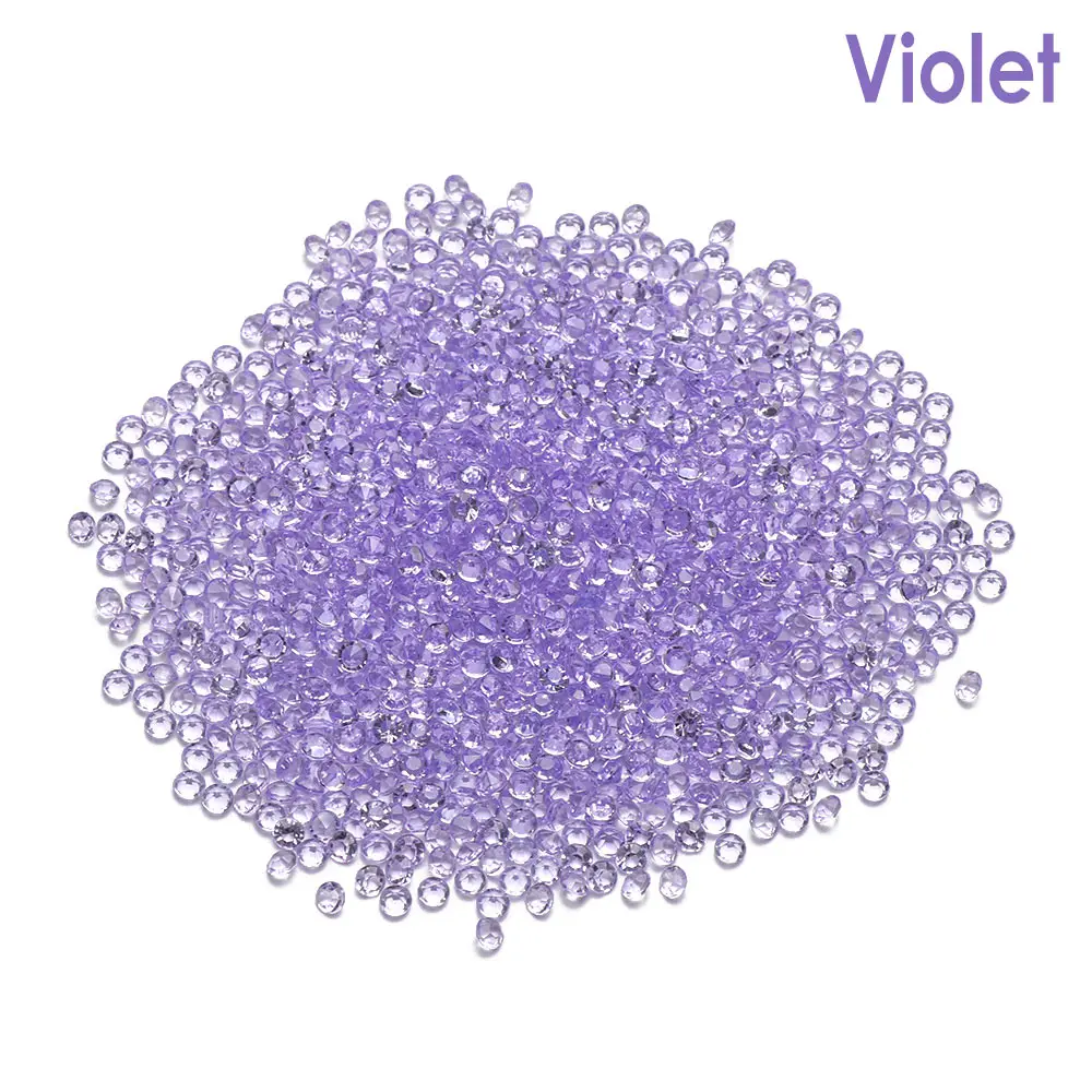 1000 шт./пакет 4,5 мм акриловые кристаллические Конфетти свадебный стол рассыпные украшения центральный события вечерние принадлежности орнамент - Цвет: Лиловый