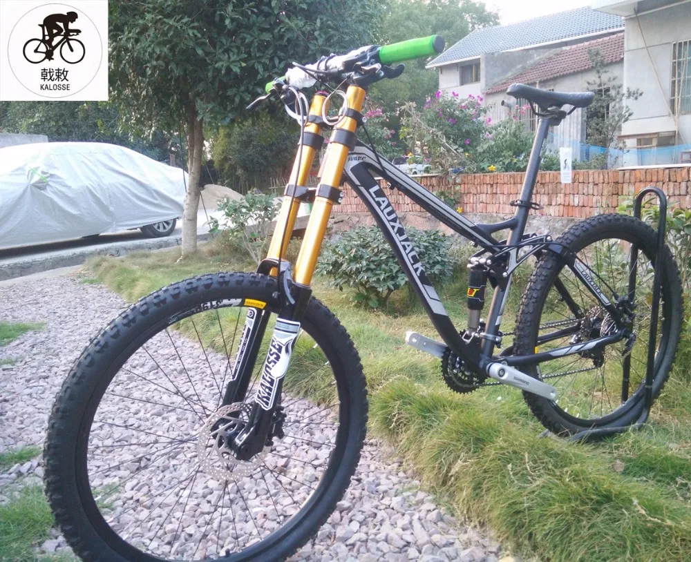 Cheap Kalosse 24 speed alloy frame  M310  Full suspension frame    DH/downhill  mountain bike 26 inch   mountain bicycle 1