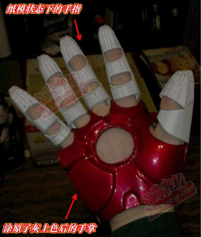 3D DIY Souptoys: The Avengers Iron Man Hand Paper Model for Children and Adults image 3