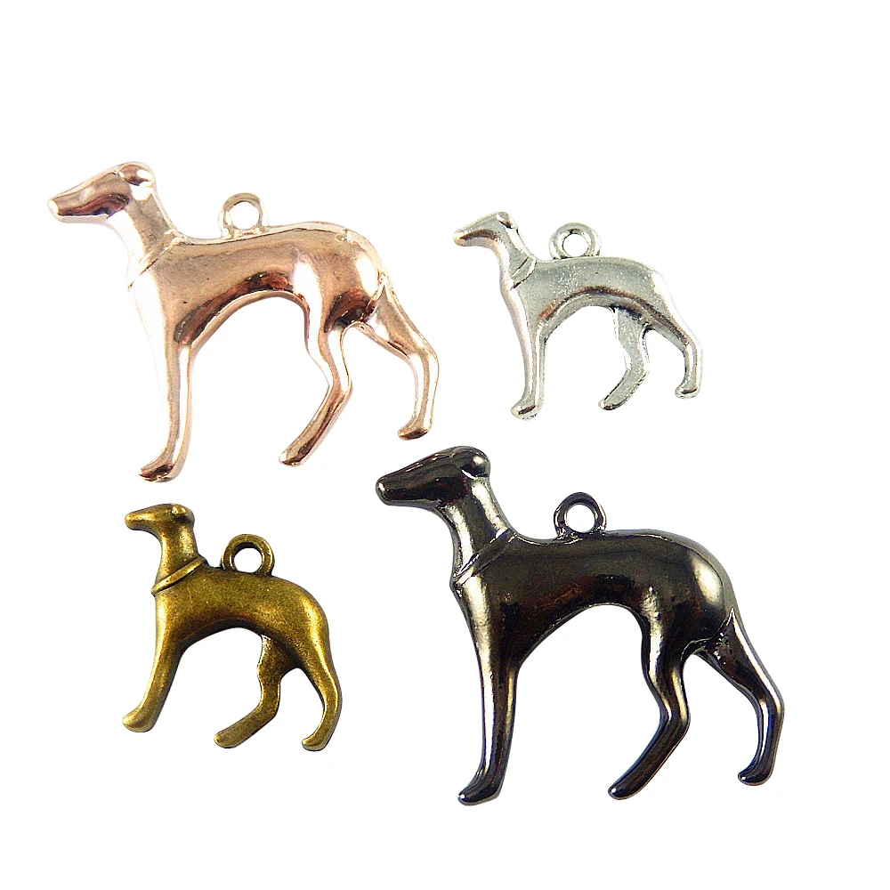Alloy Enamel Dog Charms Dangle Pets Paw 15pcs Wholesale Jewelry Making Pendant Necklace Bracelet