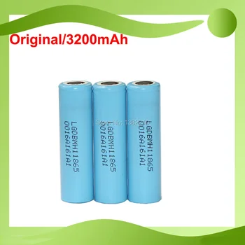 

Free shipping!!4PCS/LOT Original 18650 3.7V INR18650 MH1 3200mAh 10A Discharge Battery For LG