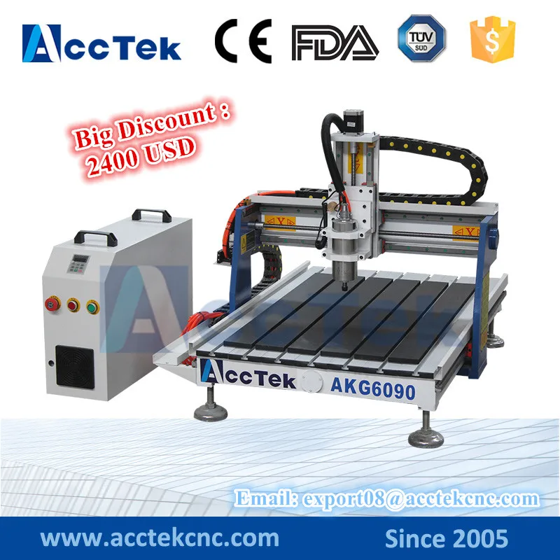 acctek machinery mini desktop cnc router 6090 cnc wood carving machine