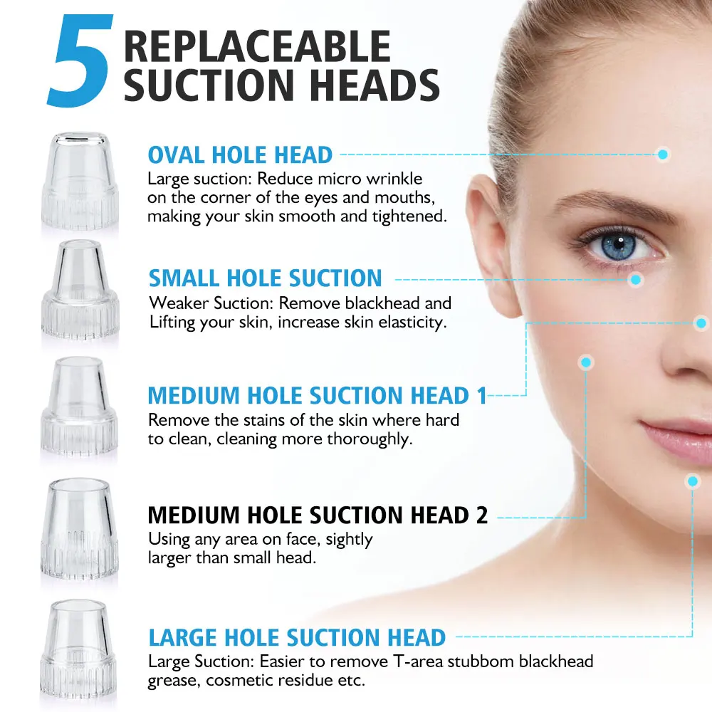 Aspirador de pó Cuidados com a Pele Blackhead Sucção Poros Facial Cravo Acne Remoção Ferramentas 3 Cores Luz Fóton Rejuvenescimento 10 fóton rejuvenescimento cuidados com a pele