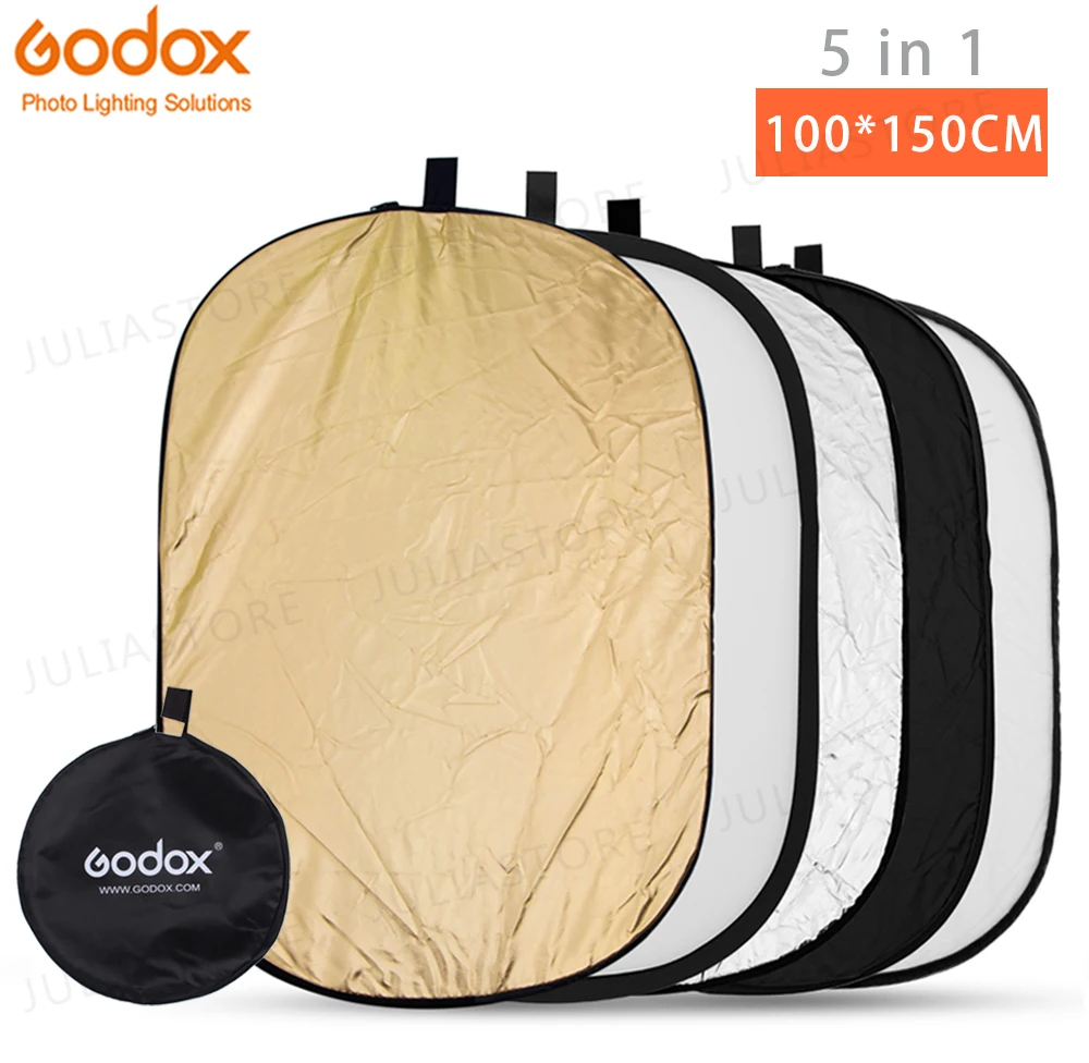 Godox 5 в 1 100*150 см фоновая доска круглый Прямоугольный Отражатель складной