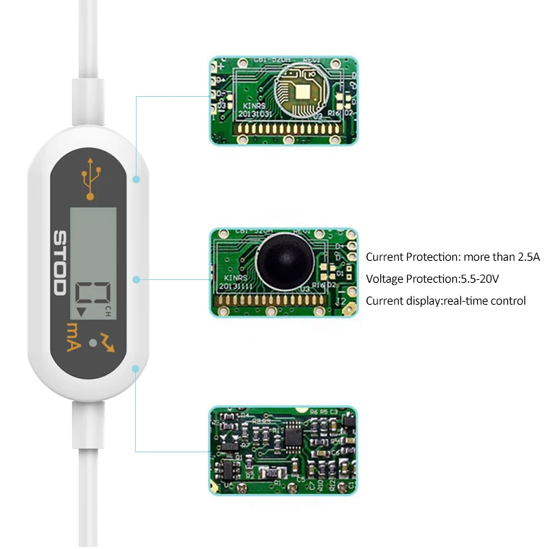 STOD Micro USB кабель СВЕТОДИОДНЫЙ монитор напряжение тока 2A Быстрая зарядка Защита для samsung lenovo huawei zte Xiaomi зарядное устройство обнаружения провода