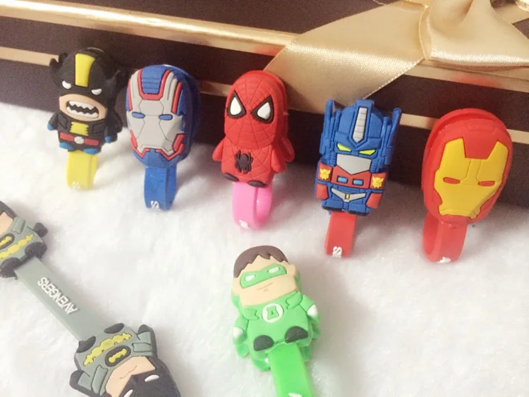 FINETOYS Железный Человек паук Бэтмен Супермен мультяшный кабель Органайзер бобин