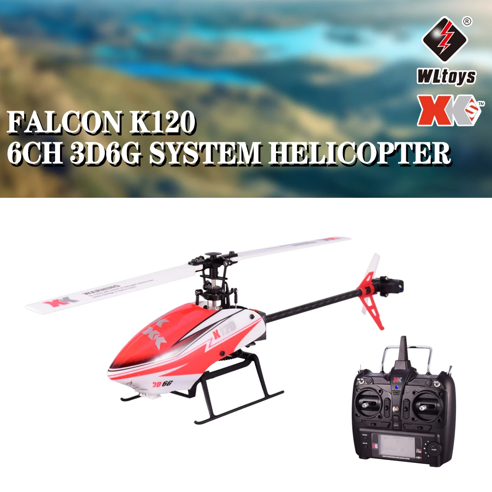

Wltoys XK K120 6CH 3D 6G System Remote Control Brushless Motor RC Helicopter With Transmitter Compatible With FUTABA S-FHSS
