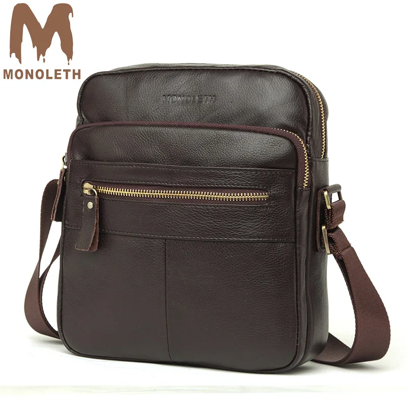 

MONOLETH 2018 hot sale fashion men bags, male famous brand design100% Genuine Leather messenger bag, Crossbody bag