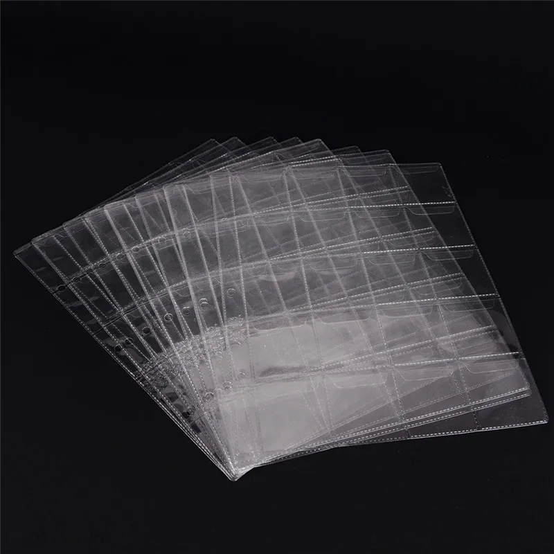 

1/2 Pages 20/30/42 Pockets Album Pages Holders Folder Sheets For Classic Coin Storage Collection Album