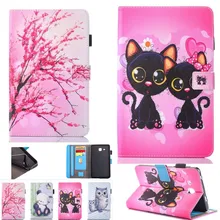 Tab a6 7,0 чехол для samsung Galaxy Tab A 7,0 T280 T285 SM-T285 чехол модный детский чехол для планшета с котом силиконовая кожа+ ручка
