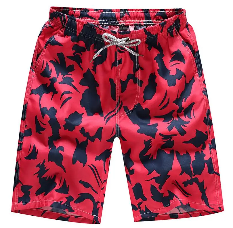 Новинка 2019, летние мужские пляжные шорты с эластичной резинкой на талии, быстросохнущие шорты с принтом, 10 цветов, L-4XL #8157R1
