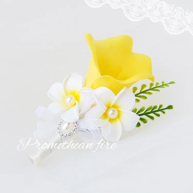 

White Calla Pin Brooch Corsage Chic Elegant Beautiful Boutonniere for Wedding Party Bride Groom Accessories X11
