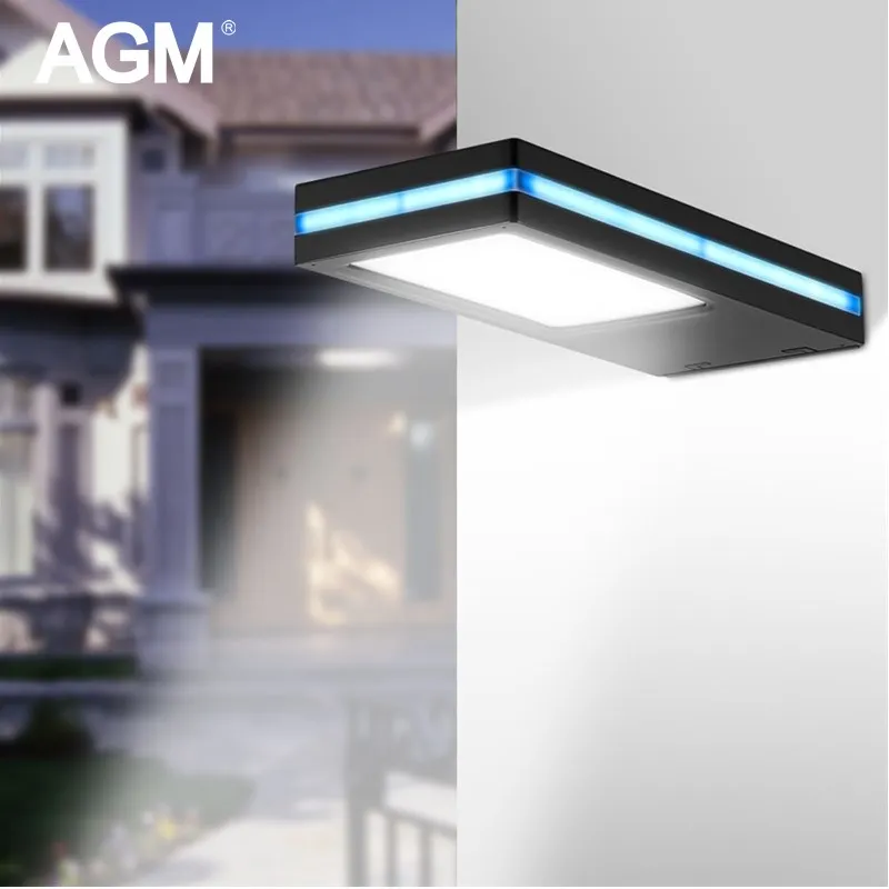 

AGM 144 Led Solar Lamp Waterproof PIR Motion Sensor Outdoor Powered Wall Lamp Emergency Solar Garden Light Street Yard Linghting