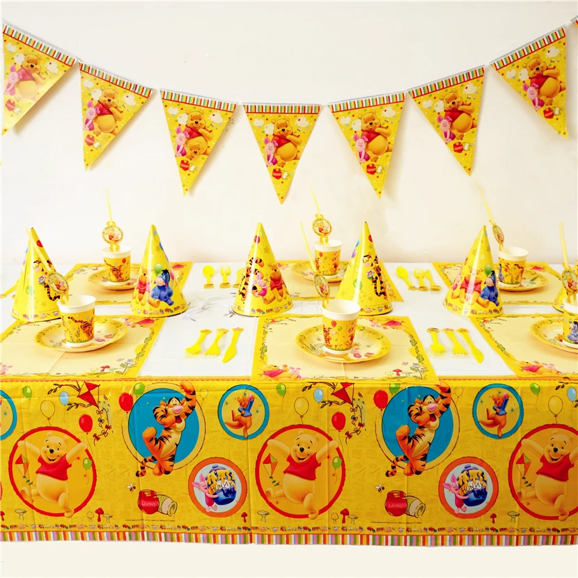 72pcs Luxury Disney Winnie The Pooh Piglet Tigger Baby Shower Kids Birthday Party Decoration Set Party Supplies Birthday Pack Birthday Pack Birthday Partybirthday Party Decorations Aliexpress
