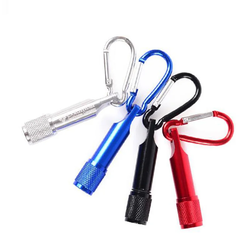 

New LED Mini Flashlight Torch Light Lamp Key Chain Ring 4 Colors