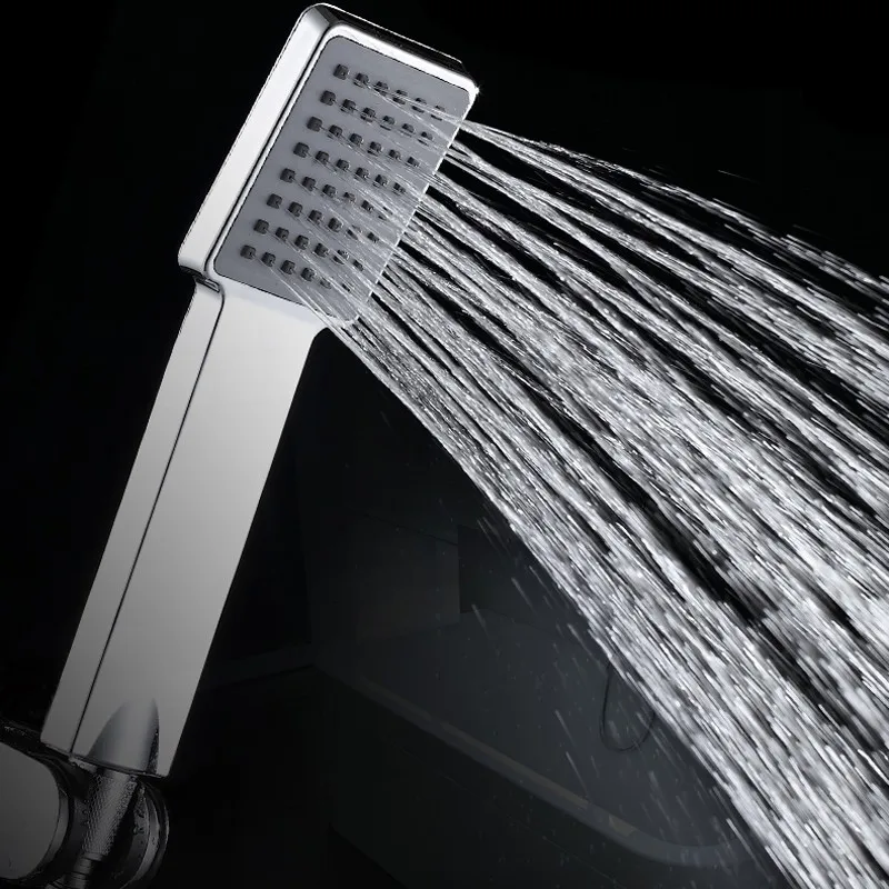 Chrome экономии воды Насадки для душа ABS ручной дождя Showerhead Нержавеющая сталь шланг abs База