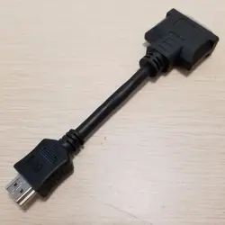 10 шт./лот HDMI к DVI 24Pin + 5Pin адаптер для расширения данных Кабельный штекер к женскому 15 см черный