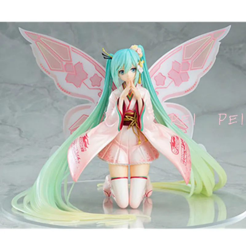 

Hatsune Miku 2017 Special Edition Hakama Racing Miku Pink Fairy PVC Action Figure Collectible Model Toy 22CM BOX P1408