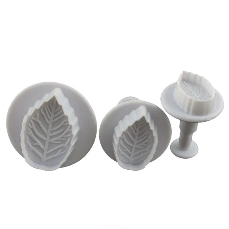 

3 Pcs/Set Rose Leaf Plunger Fondant Decorating Tools Pastry Cookie Cake Sugar Craft Mold Cutter Baking Kitchenware CT1020